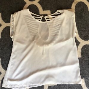 White shirt with open back